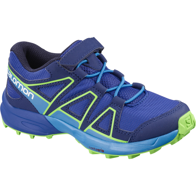 Salomon Israel SPEEDCROSS BUNGEE K - Kids Trail Running Shoes - Deep Blue (CBRS-31904)